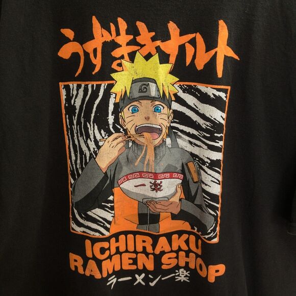Naruto Shippuden Collection Mens Ramen Shop T-Shirt Black 2007 Size 3XL 54-56 - Picture 6 of 9